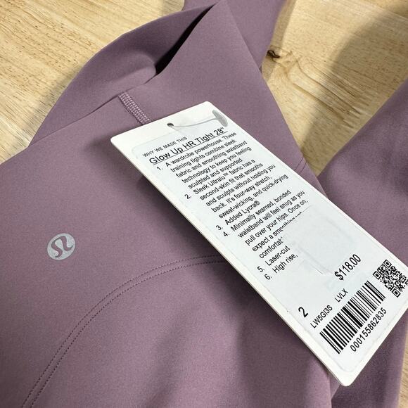 Lululemon Glow Up Super-High-Rise Tight 28" Lavender Lux Women's Size 2 NWT - Picture 9 of 12